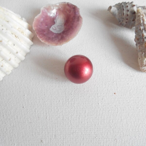 1 perle musical pour pendentif bola 16 mm rouge