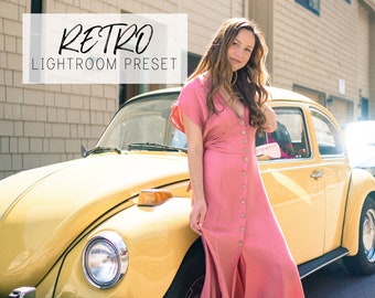 Retro Lightroom Preset - Colorful Bright Crisp Portrait Film Look for RAW