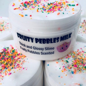 Fruity pebbles cereal milk ~ Thick Slime ~ Glossy Slime ~ scented slime