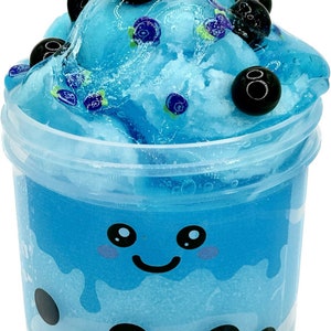 Blueberry Frozen Boba Slime ~ Icee slime ~ Jelly slime ~ Charm slime