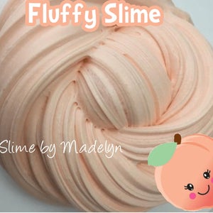 Peach Scented Fluffy Slime ~ fluffy slime ~ Scented slime ~ Fruit scented slime