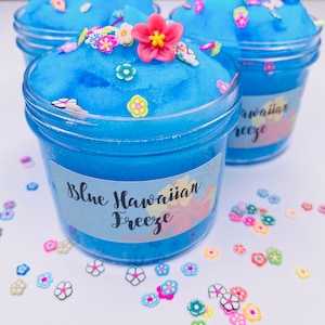 Blue Hawaiian Icee Slime ~ Icee slime ~ scented slime ~ charm slime