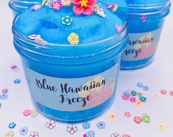 Blue Hawaiian Icee Slime ~ Icee slime ~ scented slime ~ charm slime