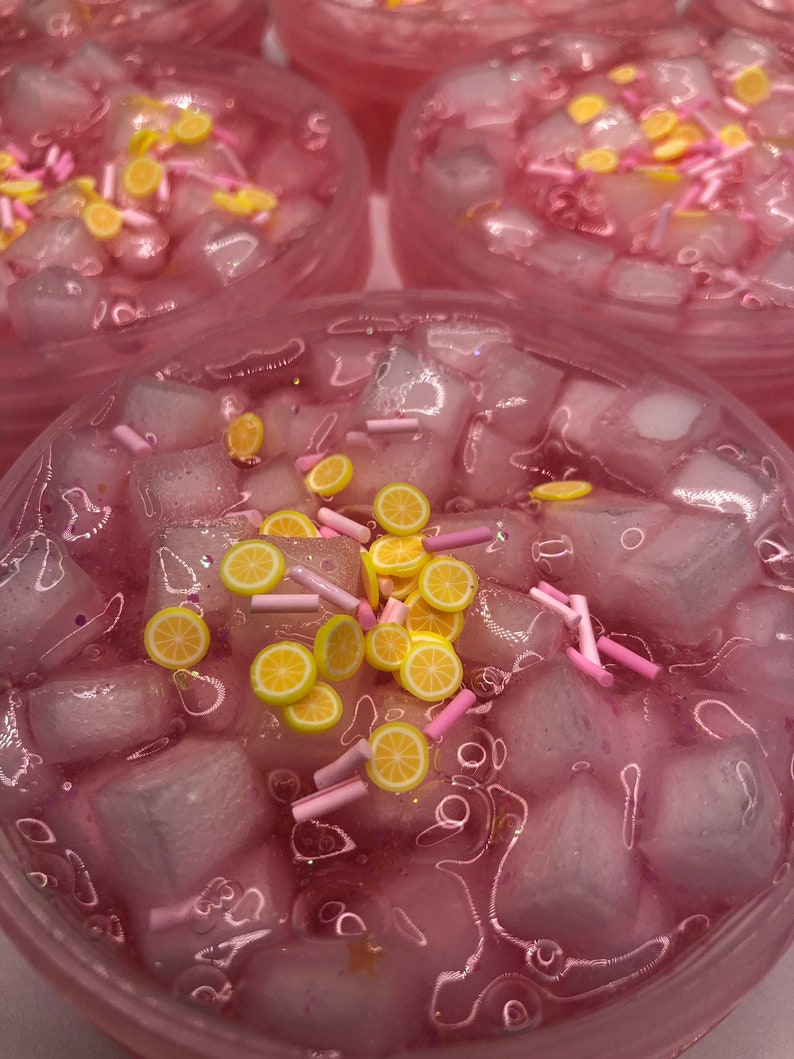 Pink Lemonade Jelly Cube Slime cube slime Scented slime Etsy