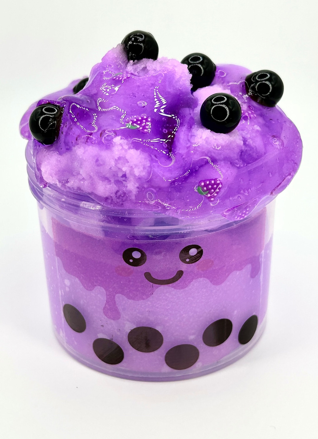 Sour Grape Frozen Boba Slime Icee Slime Jelly Slime Charm Slime Etsy
