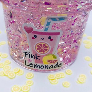 Pink Lemonade Scented Fishbowl Slime charm slime fishbowl slime scented slime Clear slime image 3