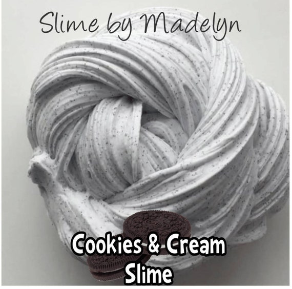 Cookies and Cream Scented Fluffy Slime Fluffy Slime Etsy