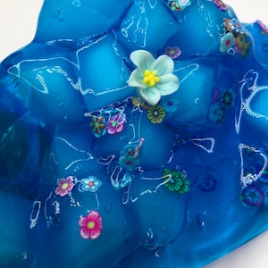 Blue Hawaiian Jelly Cube Slime ~ Charm slime ~ cube slime ~ Scented slime ~ Clear slime