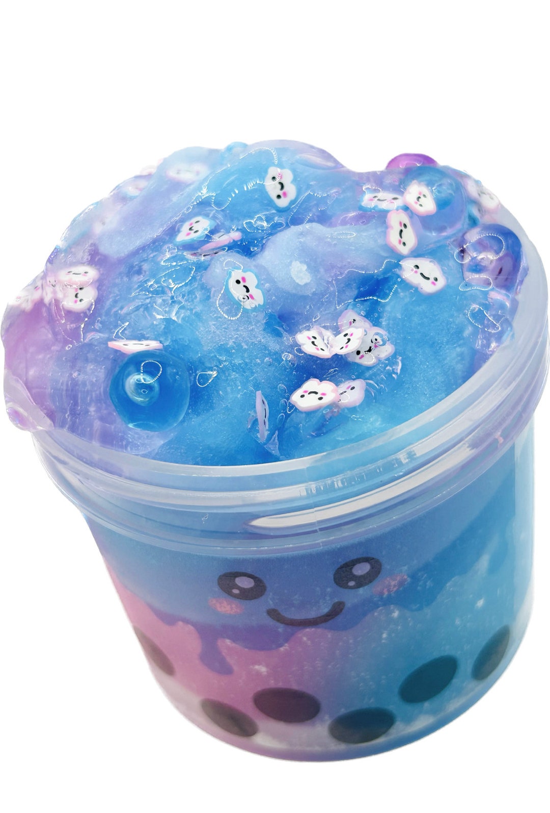 Cotton Candy Frozen Boba Slime Icee Slime Jelly Slime Charm Slime Etsy