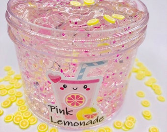 Pink Lemonade Scented Fishbowl Slime ~ charm slime ~ fishbowl slime ~ scented slime ~ Clear slime