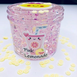 Pink Lemonade Scented Fishbowl Slime charm slime fishbowl slime scented slime Clear slime image 4