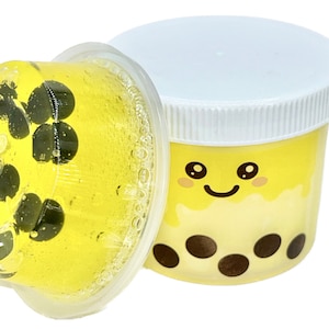 Lemon Frozen Boba Slime ~ Icee slime ~ Jelly slime ~ Charm slime