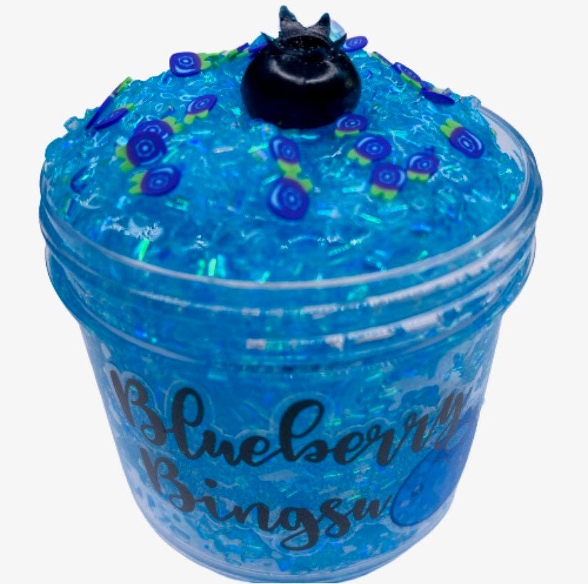 konkneleuh 50g Turquoise Blue Iridescent Crispy Bingsu UET Beads, Crunchy Beads for Slime, Lightweight Straw Tube Beads, Slime Supplies
