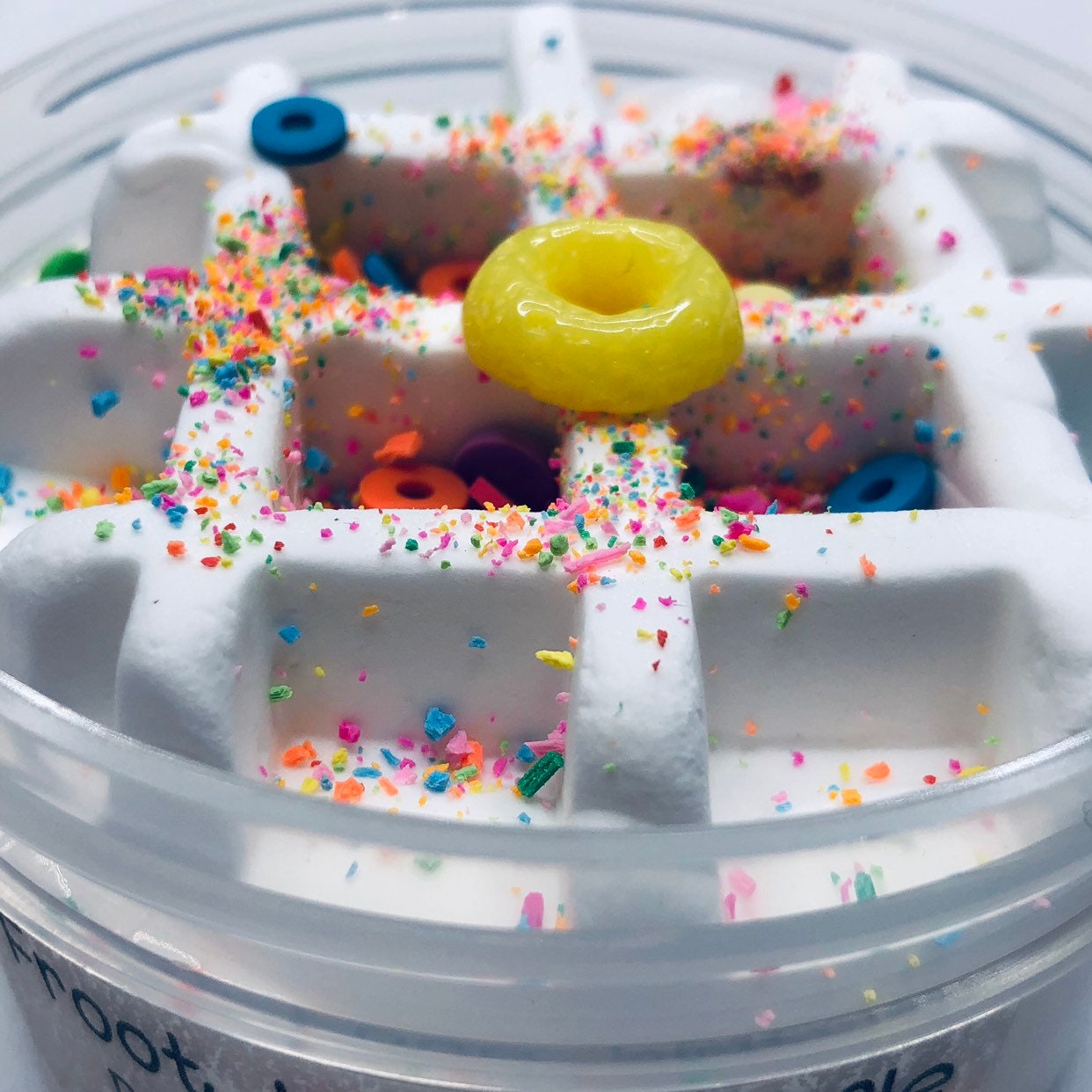 Froot Loop Waffle DIY Clay Slime Glossy slime charm Etsy