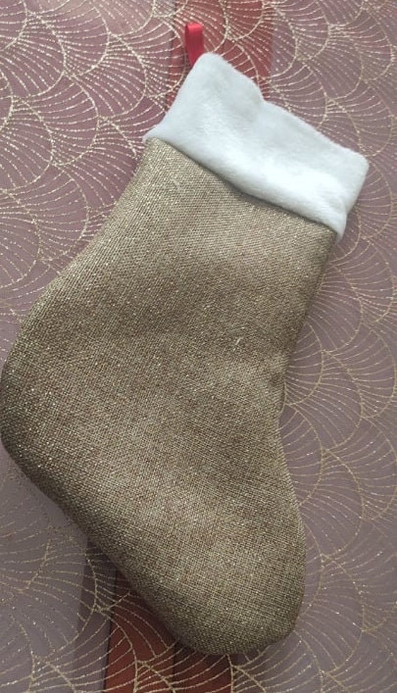 Chaussette de Noel, Decoration Noel , Bas Pailleté