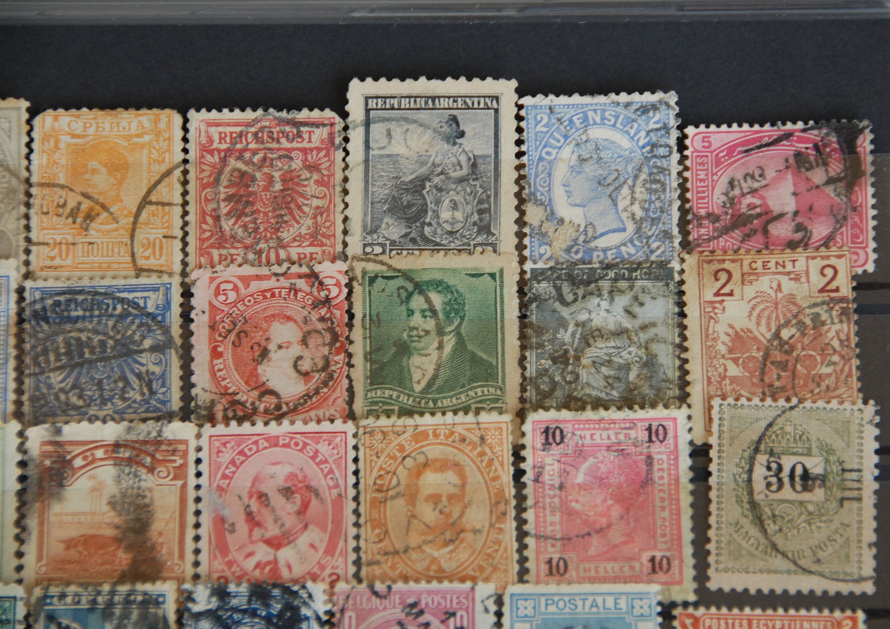 Conjunto de 28 sellos postales vintage de 1890 1930 . Etsy