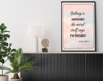 Audrey Hepburn Quote Printable Wall Art