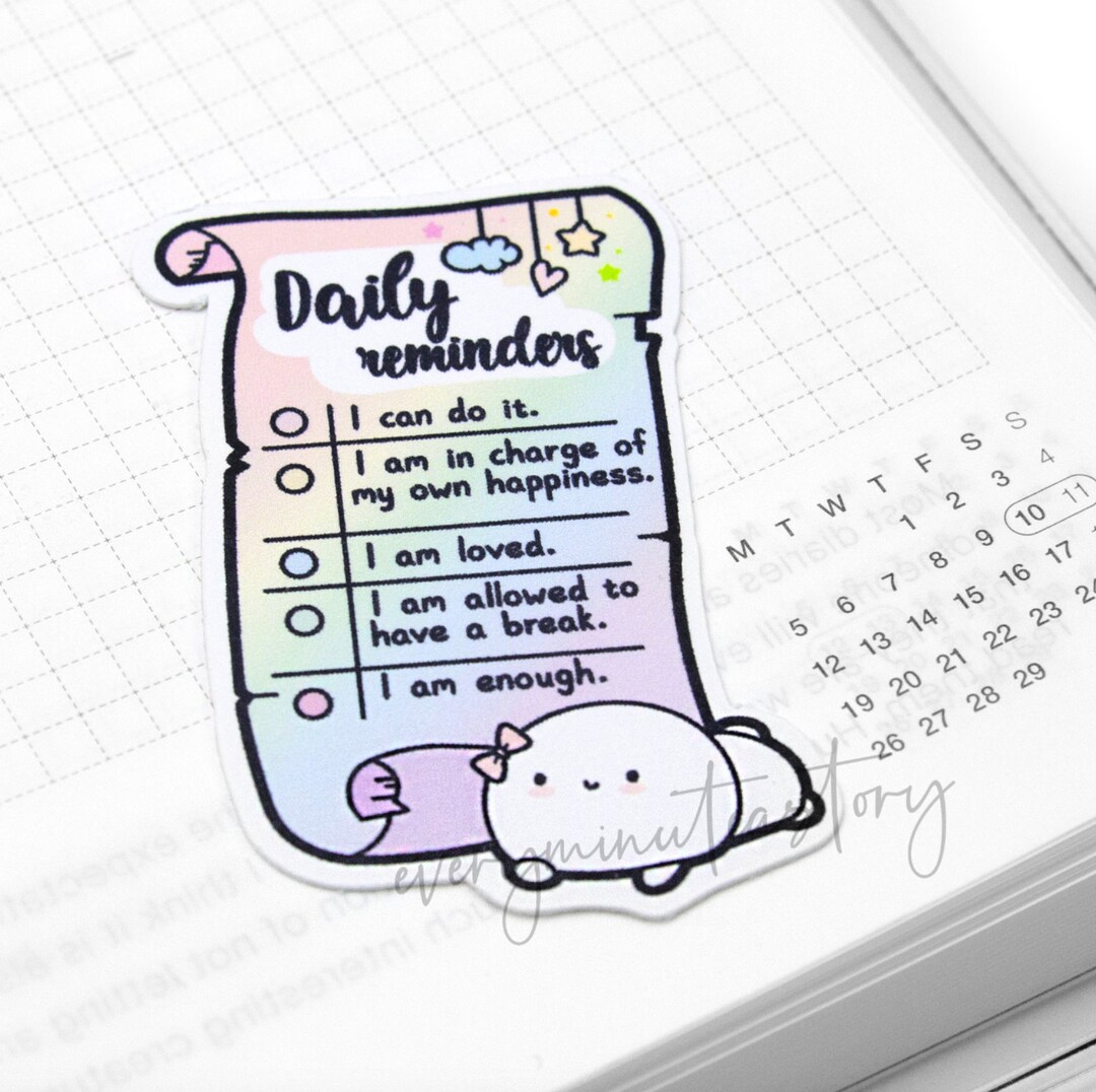 Daily Reminders Beanie Rainbow Die Cut - Etsy