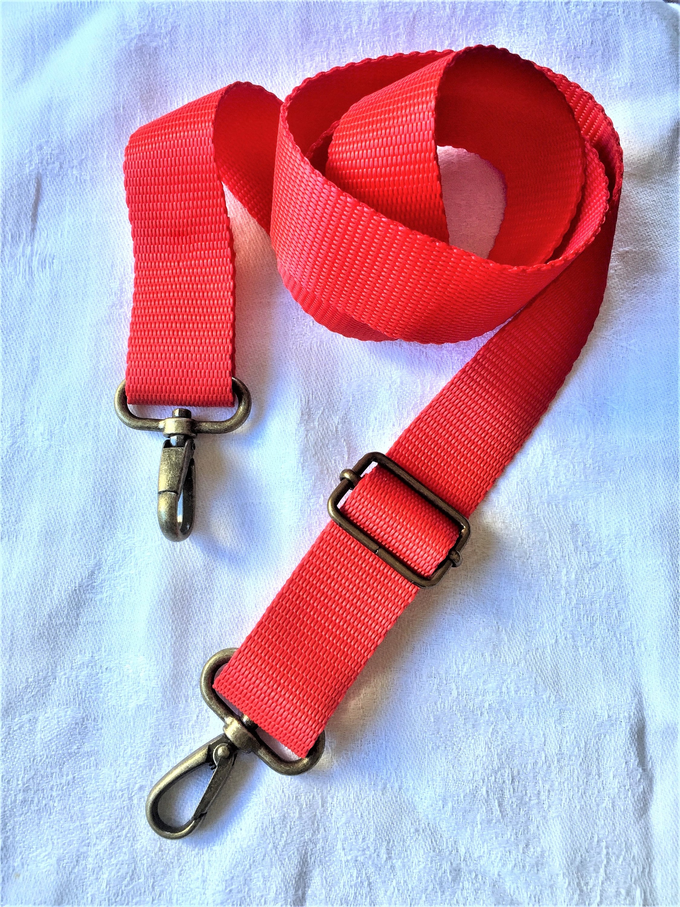 Bandoulière Large Lanière De Longueur Réglable Pour Sacs Baroque, 68cm-128cm, Mousqueton Doré : 4cm