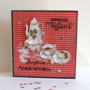 carte anniversaire femme, joyeux anniversaire, carte de voeux faite main