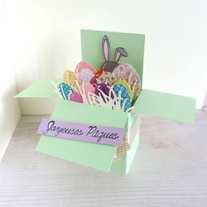 Carte de Pâques, popup Pâques, carte enfant, fait main.