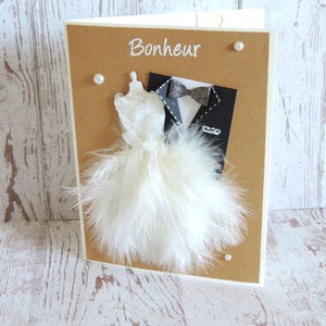 Carte de mariage, carte de félicitations personnalisable, carte cadeau mariage, fait main.