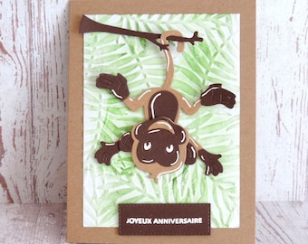 Carte anniversaire, carte enfant, anniversaire enfant, scrapbooking fait main.