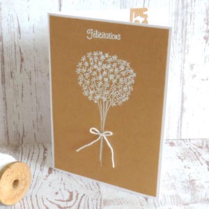 carte mariage, félicitations mariage, carte cadeau, porte-chèque. Fait main.