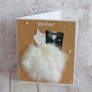 Carte de mariage personnalisable, carte cadeau mariage, fait main.