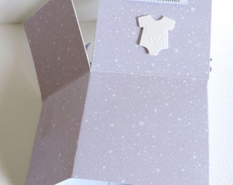 Tarjeta de nacimiento, felicitaciones de nacimiento, tarjeta emergente, nacimiento de una niña.