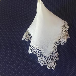 Antique haberdashery, small bobbin lace pouch