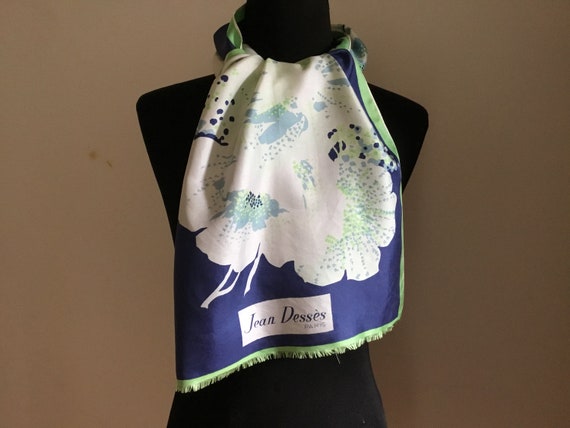 Jean Desses, vintage scarf, silk