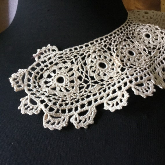 Old child collar, Very beautiful crochet model, e… - image 3