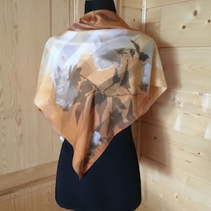 Pier Olivier, Vintage scarf, large square 85cm