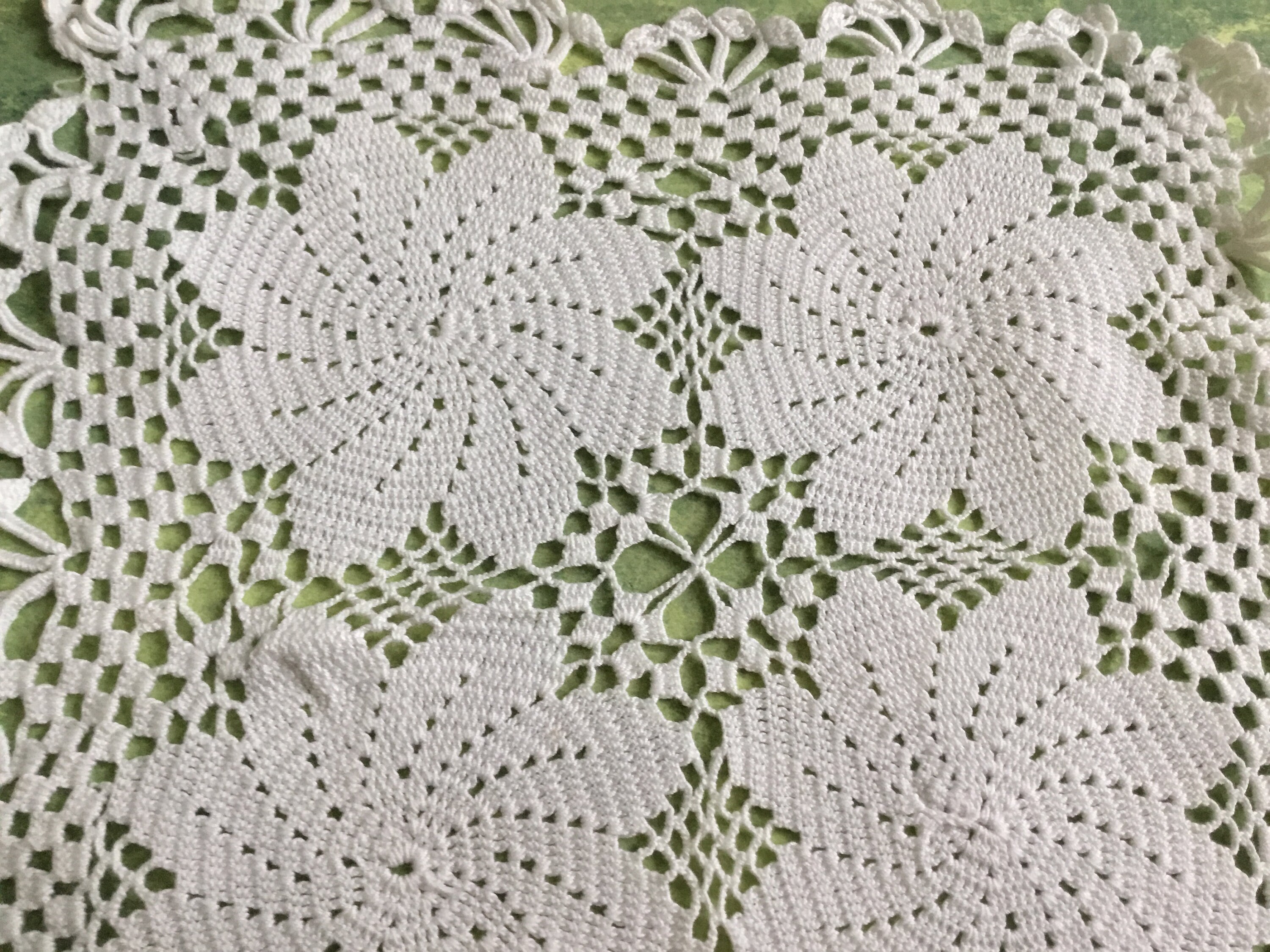 Napperon Carré, 19 X 19cms Vintage