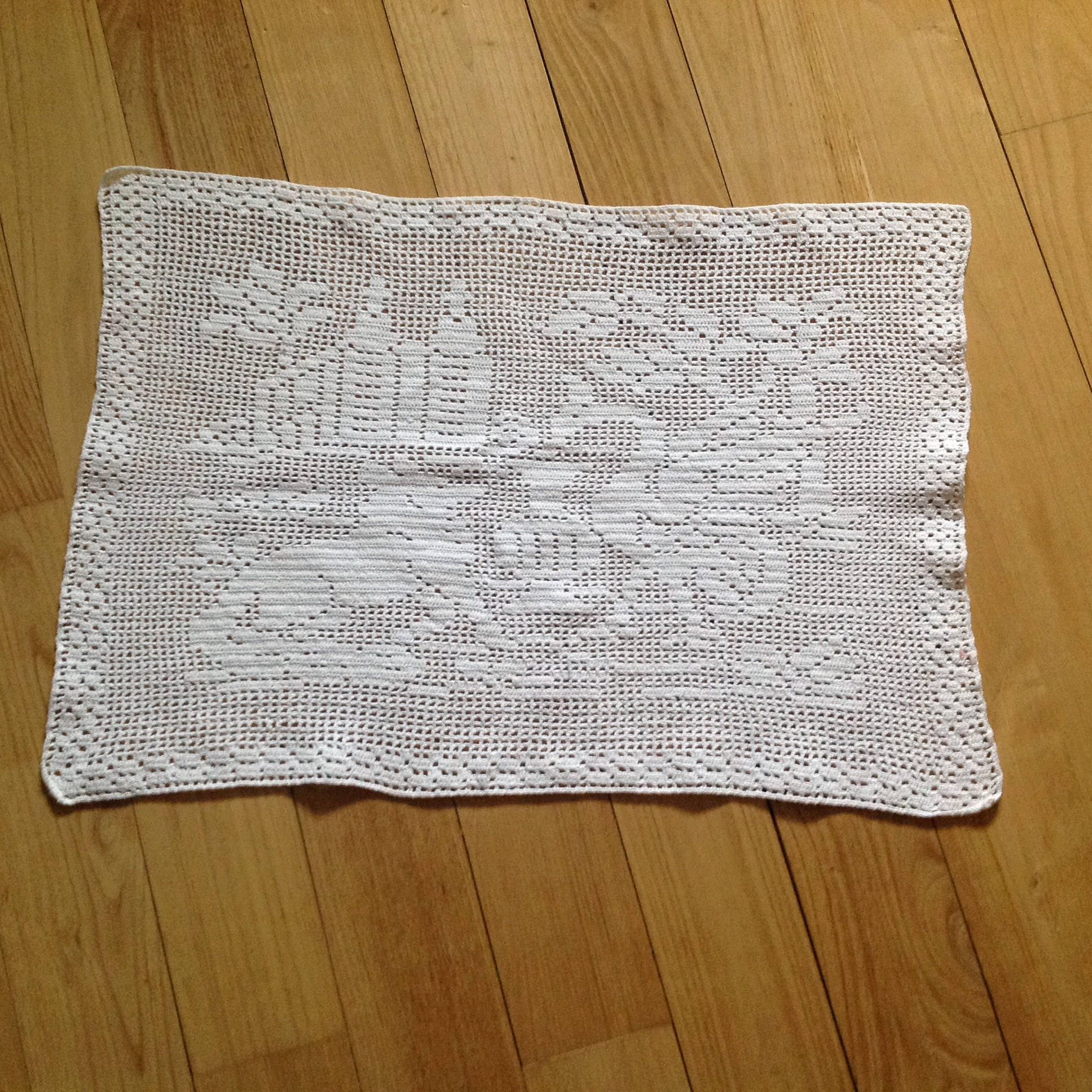 Napperon 61x41cm, Crochet, Vintage, Bon Etat.