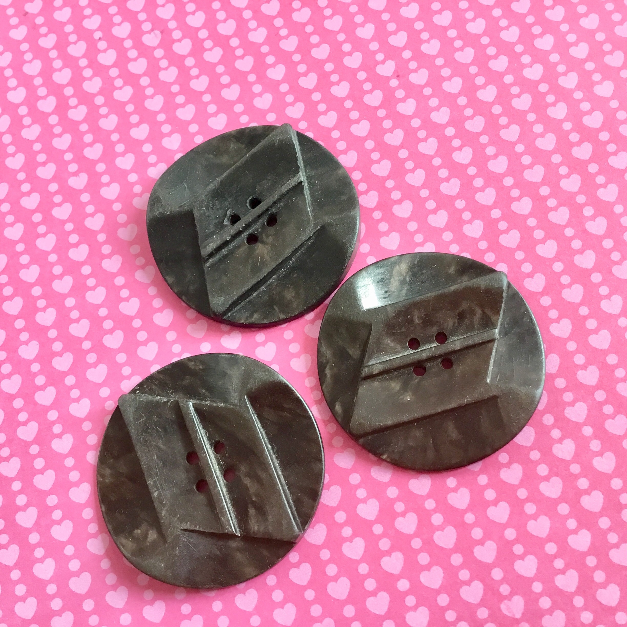 Lot De 50 Boutons Vintage Marron - Diamètre 1,4 Cm - Réf. 3468 - Occasion