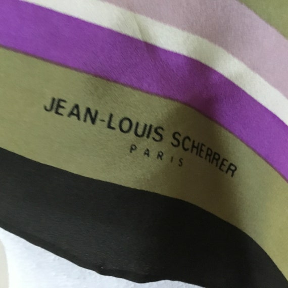 Foulard Vintage Jean Louis Scherrer Paris – Multicouleur – Polyester – état Neuf Avec Défauts