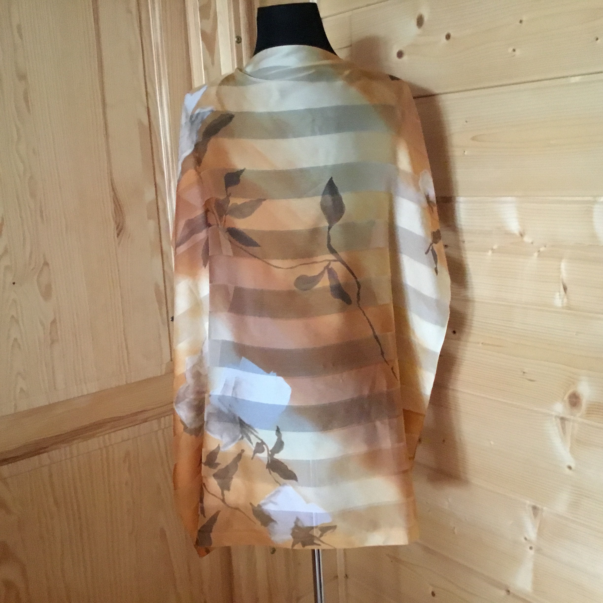 Foulard Vintage En Soie Et Acétate Pier Olivier - 90x85 Cm, Multicolore, Occasion Femme