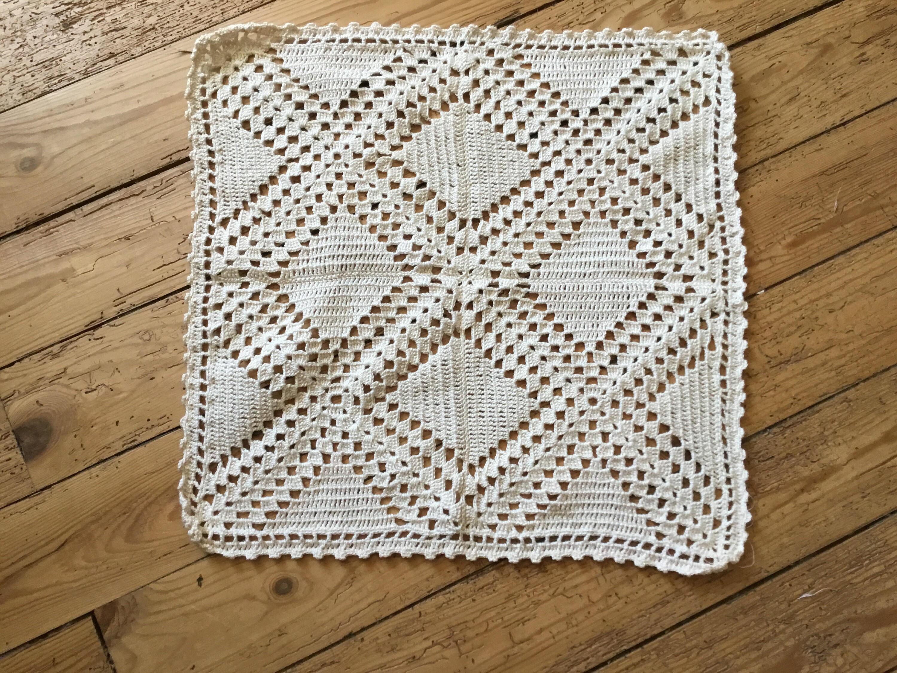 Napperon Crochet, Carré 41x41cm