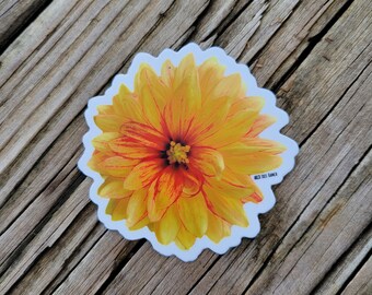 Dahlia Flower Sticker