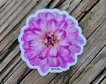 Dahlia Flower Sticker