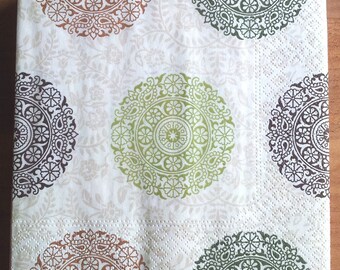 Pack of 20 paper rosettes napkins
