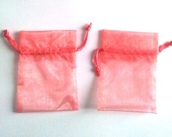 sleeves 15 - pink - ORGANZA - 7 X 10 CM T3