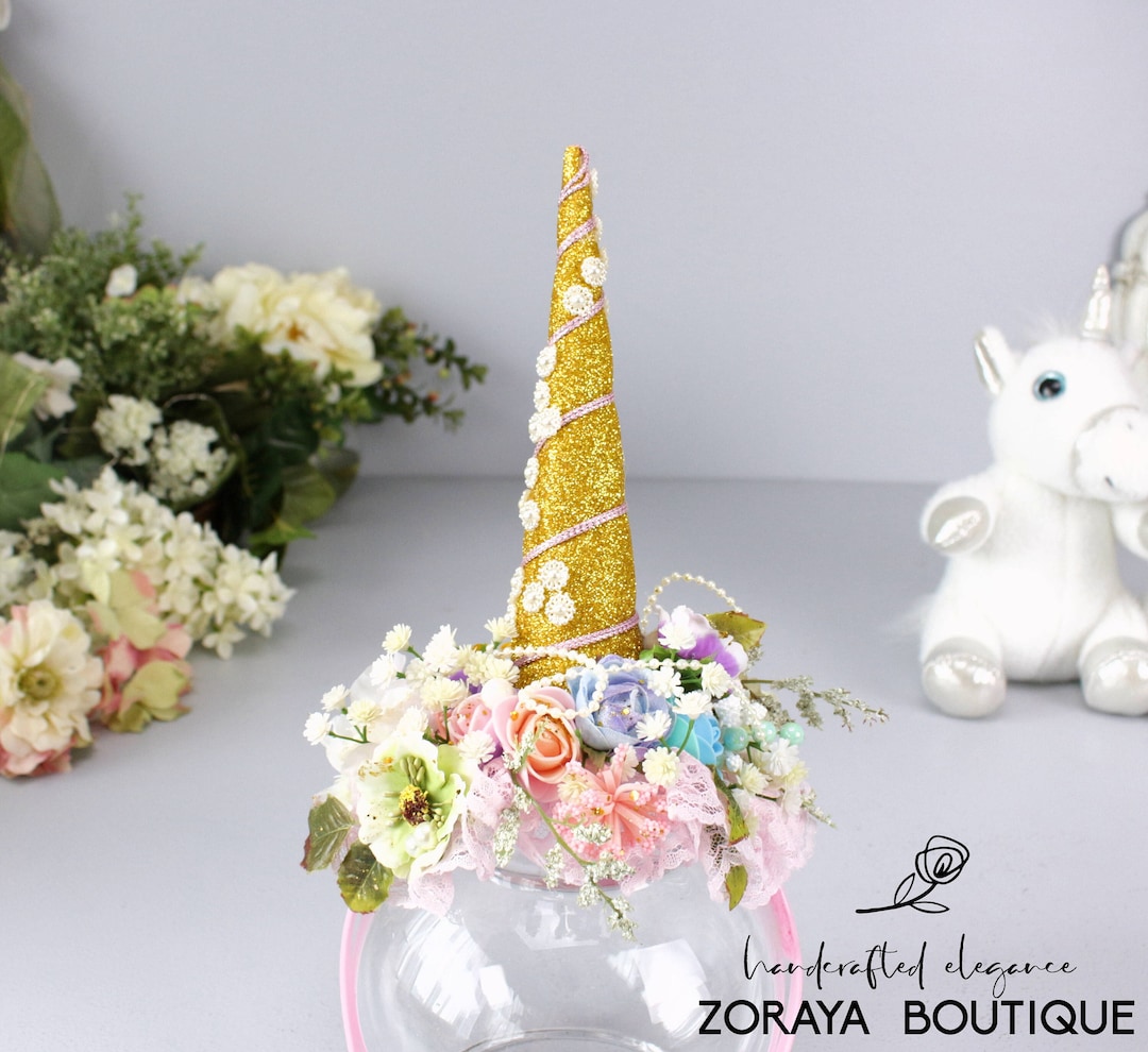 Nishine Serre-tête licorne avec oreilles de poney à paillettes pour fille, fête, anniversaire, costumade (arc-en-ciel), enfants