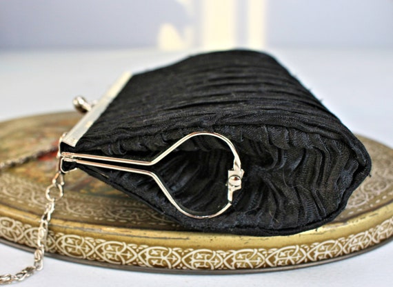 Black Clutch Purse, Small Evening Bag, Bridesmaid… - image 4