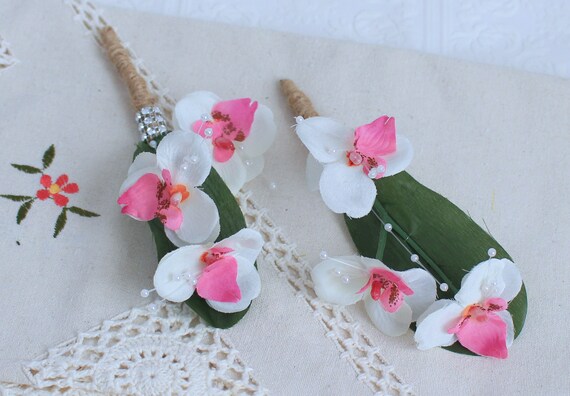 Ramo de orquídea para boda: ramillete para padrinos de boda
