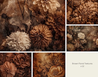 Brown Tones Fine Art Textures, Flower Background, Photoshop Overlays, Photo Texture, Photo Overlay, Maternity Backdrop, Photoshop Overlays