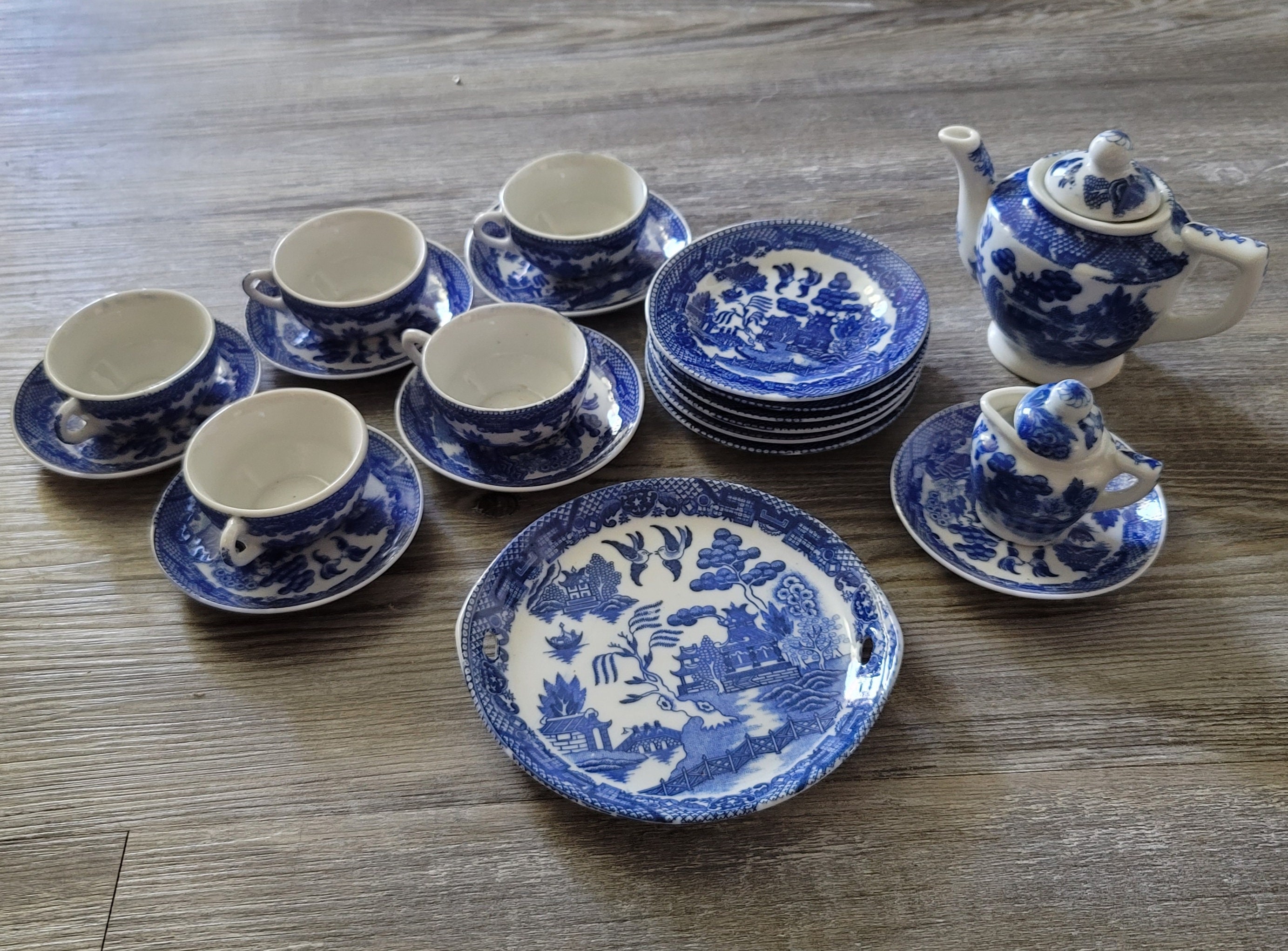 1940's Antique Miniature Tea Set Made in Japan 22 piece Etsy