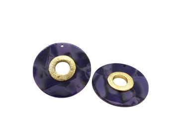 Collier Pendentif Ourson Violet En Imitation Pierre - Longueur 50 Cm, Acier - Bijoux Des Lys